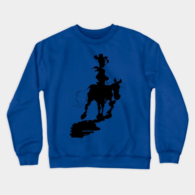 Lucky Luke Silhouette Crewneck Sweatshirt by CaptainHaddock